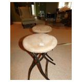 PAIR OF FOLDING STOOLS