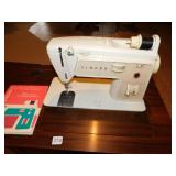 SINGER ZIG ZAG 737 IN CABINET WITH BOOK