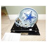 DALLAS COWBOY HELMET IN CASE GIVING TO HIM