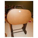 TV TRAYS ON STAND SET OF 3