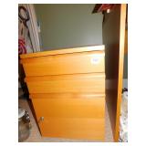 ROLLING LOCKING 3 DRAWER FILE
