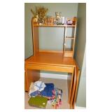 SMALL COMPUTER DESK 24" W WITH TOP SHELF