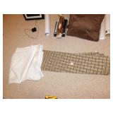 BEIGE SHOWER CURTAIN AND CLOTH LINER NEW