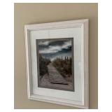 BEACH SCENE PICTURE PROFESSIONAL FRAMED