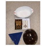 HEINZ STAINED GLASS WINDOW, HEINZ CASSEROLE ETC.