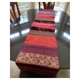 RED AND PURPLE TONE TABLE RUNNER