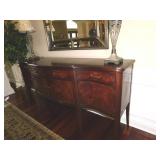 HENKLE HARRIS SIDE BOARD BOW FRONT WITH 3 DRAWER