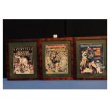 3 FRAMED SPORTS ILLUSTRATED MAGAZINES; 1976,