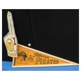 FRAMED VINTAGE PITTSBURGH PIRATES PENDANT, 34"
