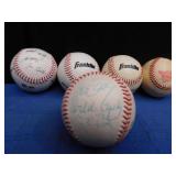 5 BASEBALLS; 1 AUTOGRAPHED(AS SHOWN IN PHOTOS),