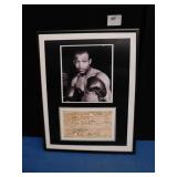 FRAMED PICTURE & BOXING APPLICATION, RAY ROBINSON