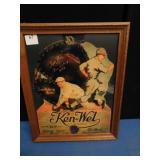 FRAMED ADVERTISEMENT FOR KEN-WEL BRAND GLOVES LOU