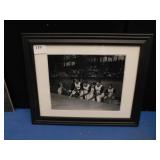 PICTURE OF THE PIRATES IN THE DUG OUT READY TO