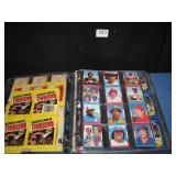 NOTEBOOK WITH 1981 & 1982 TOPPS BASEBALL STICKER