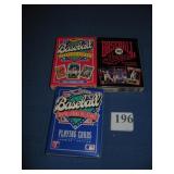 LOT OF 3 BASEBALL PLAYING CARD DECKS