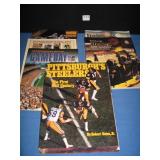 GROUP OF STEELERS YEARBOOKS & MAGAZINES