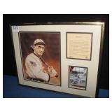 FRAMED PICTURE , CARD & ARTICLE OF SHOELESS  JOE