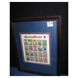 FRAMED LEGENDS OF BASEBALL STAMPS .33 CENTS