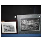 2 PICTURES OF BASEBALL FIELDS; 1 NEVIN ROBINSON