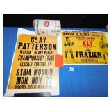 BOXING CLAY PATTERSON 18 X 12" POSTER AND 12" X