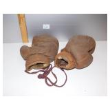 VINTAGE LEATHER BOXING GLOVES; JAMES BRINE CO.