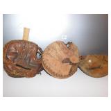 3 LEATHER VINTAGE GLOVES MCGREAGER, SPALDING (2);