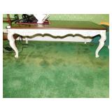 COFFEE TABLE 49" W X 24" D WITH WHITE WASH FINISH