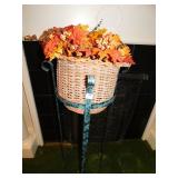 35" H METAL FERN STAND COPPER VERDE FINISH