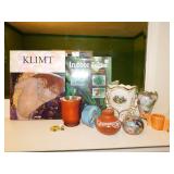KLIMT BOOK, HAND PAINTED NIPPON VASE ETC.