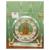 SEIKO CLOCK BATTERY OPERATED 7" X 7" LUCITE