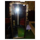 ORIENTAL STYLE PAINTED FRAME MIRROR 48" H X 20" W