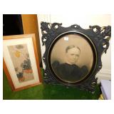 WOOD FRAME ANCESTORIAL PICTURE 27" X 22"