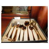 TOWLE SUPREME FLATWARE GOLD TONE SHELL