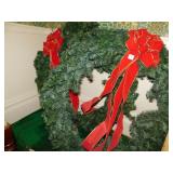 PAIR OF LARGE 36" CHRISTMAS WREATHS