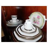 DISHES CHRISTOPHER STUARD " BLACK DRESS" 5 PC. PL