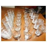 GROUP OF ASSORTED GLASSES, CR/ SUGAR
