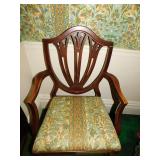 6 MAHOGANY CHAIRS 1 ARM CHAIR VERY CLEAN