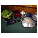 COVERED COLBOLT 3 SECTION DISH, COPPER BOTTOM