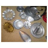 ALUMINUM PLATES, CRUMB TRAY, LEAF DISH 17 PC