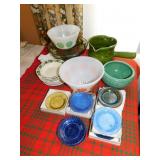 PYREX BOWLS, PEDESTAL DIVIDED DISH, 20+ MINI