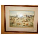 JESS HAGER PUMPKIN FARM SCENE 30" W X 23" H