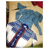 VINTAGE BLOUSE, BONNET, UMBRELLA AND