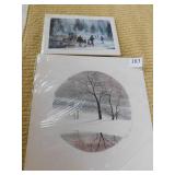 MOSS 1977 646/1000 WINTER SCENE 12" X 12" & 6"