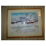 THREE PICTURES (2) WATER COLORS AND 1 - 1982