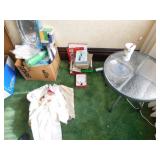 LIKE NEW PATIO TABLE, NECKLACE EARRING SET, CARDS