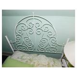 METAL TWIN HEADBOARD AND MATTRESS