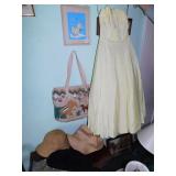 VINTAGE DRESS, NEW TOTE, HATS