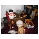 AMBER PC. SILVER RIM PIECES, HOLIDAY DECORATIONS