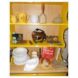 POTATO MASHER, CREAMER ETC. MILK GLASS