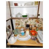 THERMOS, PTICHER SET, COVERED DISHES, ETC.